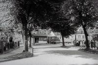 Bahn&uuml;bergang Goltzstra&szlig;e Ecke Wolziger Zeile, Datum: 1959, ArchivNr. 1.4022