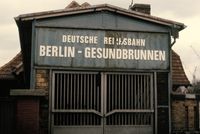 S-Bahnhof Berlin-Gesundbrunnen, Ausgang Badstra&szlig;e, Datum: 08.01.1984, ArchivNr. 4.14