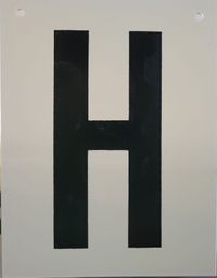 Zuggruppenschild &quot;H&quot; f&uuml;r die Strecke Friedrichstra&szlig;e-Staaken